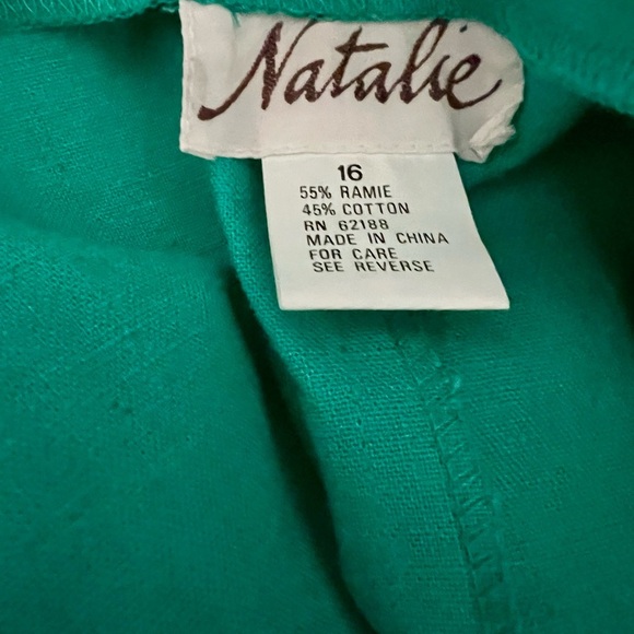 Vintage Natalie Size 16 kelly green A-line Wrap Around midi skirt with pockets - Picture 3 of 3